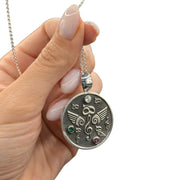 silver pendant with stone from dream garden collection